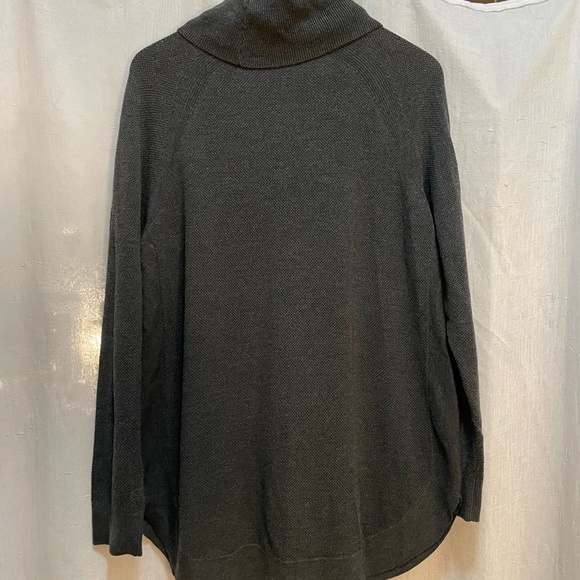 Grey Roll-Neck Long Sweater/Tunic - Picture 2 of 5